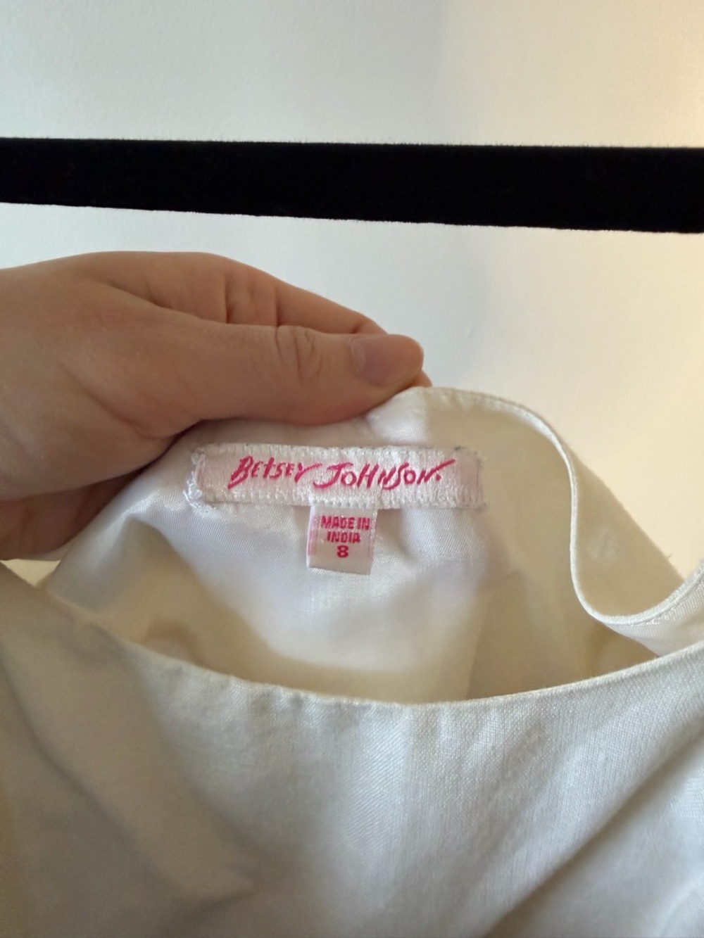 Y2K Betsey Johnson Cream, Black and Pink Dress - Picture 4 of 5